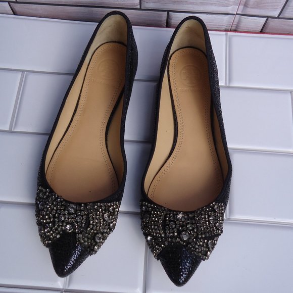 SIZE 6.5 M. TORY BURCH ‘Vanessa’ leather flats - Picture 3 of 16